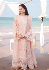 Dhanak-3PC Embroidered Shirt with Organza Embroidered Dupatta- 3334
