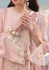 Dhanak-3PC Embroidered Shirt with Organza Embroidered Dupatta- 3334