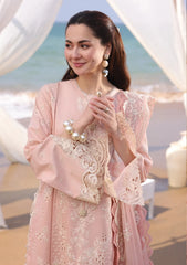 Dhanak-3PC Embroidered Shirt with Organza Embroidered Dupatta- 3334