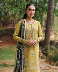 Lawn-3PC Embroidered Shirt with Digital Printed Jacquard Dupatta-1423