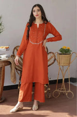 AISLING Dhanak 3PC Embroidered With Wool Shawl-1291