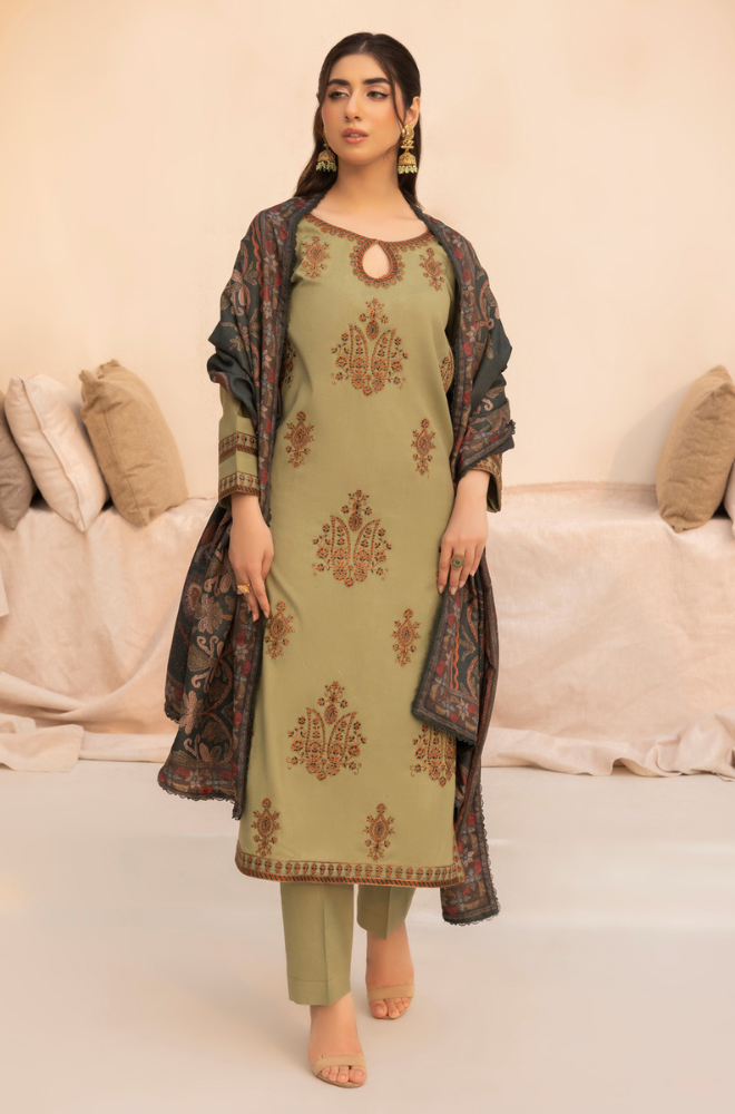 Mohagni - 3PC Lawn Embroidered Suit - BFU0074 - Farakh Fabrics