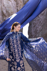 Lawn-3PC Embroidered Shirt with Digital Printed Jacquard Dupatta-1411