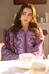 Lawn-3PC Embroidered Shirt with Digital Printed Jacquard Dupatta-1429