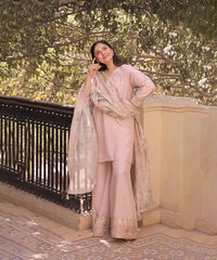 Lawn-3PC Embroidered Shirt with Digital Printed Jacquard Dupatta-1422