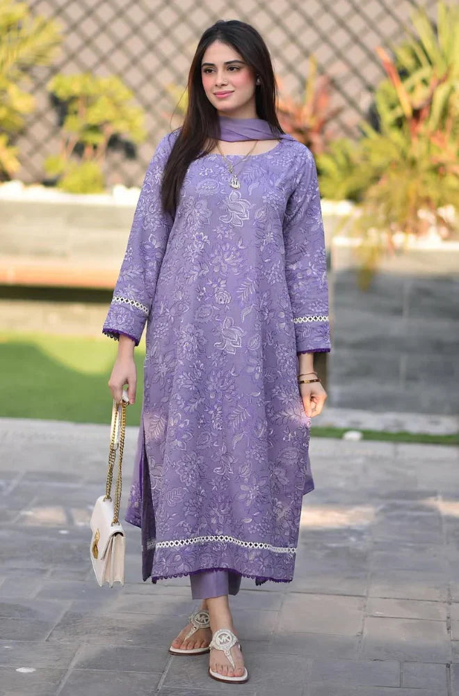 Breeze- 3PC Lawn Embroidered Suit - FFU0291 - Farakh Fabrics