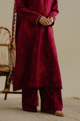 Lawn-3PC Embroidered Shirt with Digital Printed Jacquard Dupatta-1401