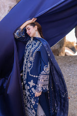 Lawn-3PC Embroidered Shirt with Digital Printed Jacquard Dupatta-1411