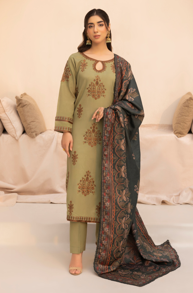 Mohagni - 3PC Lawn Embroidered Suit - BFU0074 - Farakh Fabrics