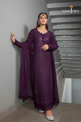 Linen 3PC Embroidered Shirt with Chiffon Embroidered Dupatta-268