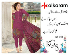 Premium Embroidered Dhanak 3 Piece Suit SF-1525