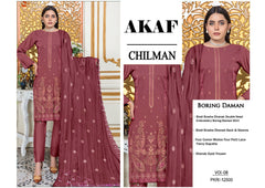 Premium Embroidered Dhanak 3 Piece SF-1516