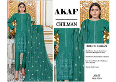 Premium Embroidered Dhanak 3 Piece Suit SF-1517