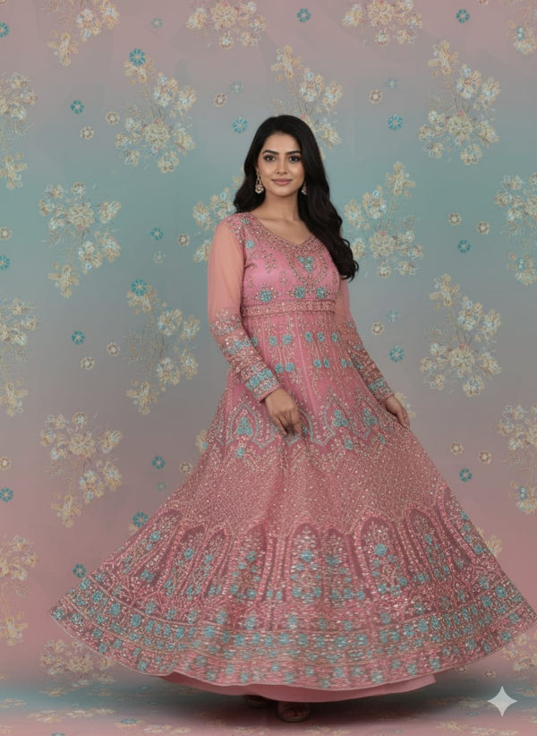 Luxury Embroidered 3-Piece Maxi Dress