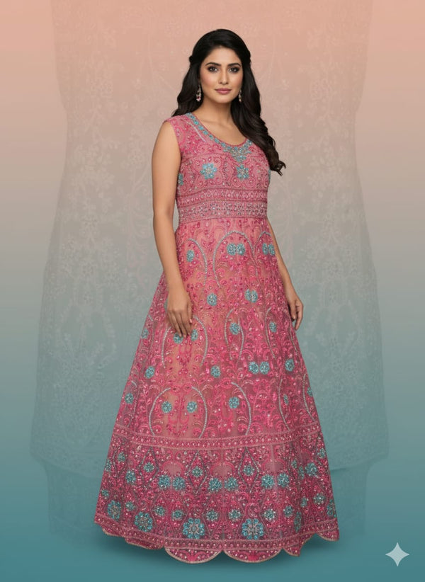 Luxury Embroidered 3-Piece Maxi Dress