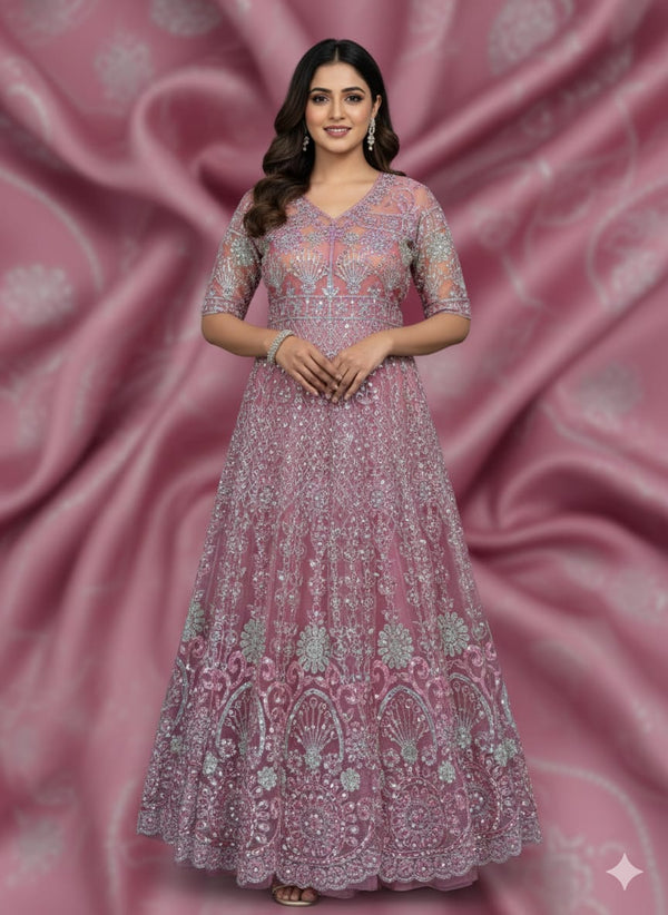 Luxury Embroidered 3-Piece Maxi Dress